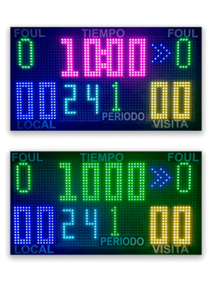 Marcadores Deportivo LED de Basquetbol Pequeños RGB